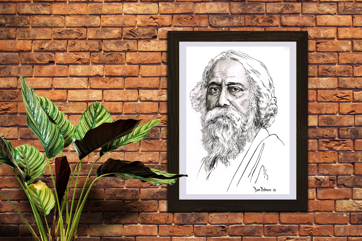 Sketch of Rabindranath Tagore - AuthIndia